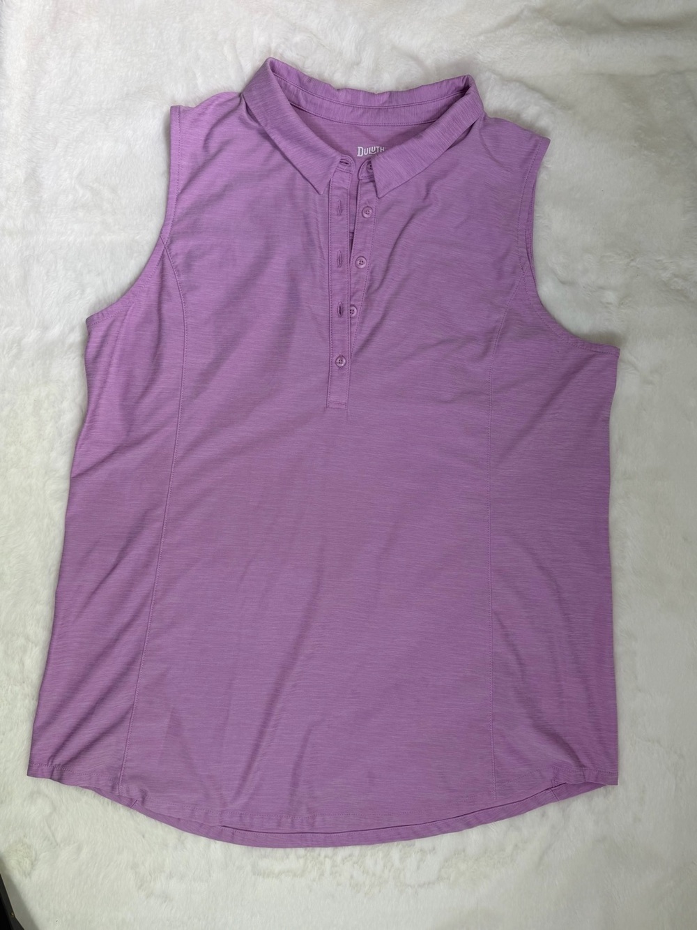 Duluth Trading Armachillo Polo Tank Womens L Pink Sleeveless UPF 40